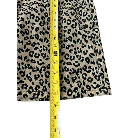 Topshop Moto Leopard Print Mini Skirt Size 10 - Picture 4 of 8